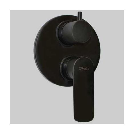 MONOCOMANDO DOCCIA INCASSO CON DEVIATORE NOVE  Nero     PAINI