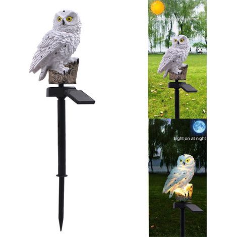 Solar-Gartenleuchten, wasserdichte LED-Gartenleuchte in Eulenform, Zaunleuchte, Wegleuchte, Garten- und Terrassendekoration (1/5)