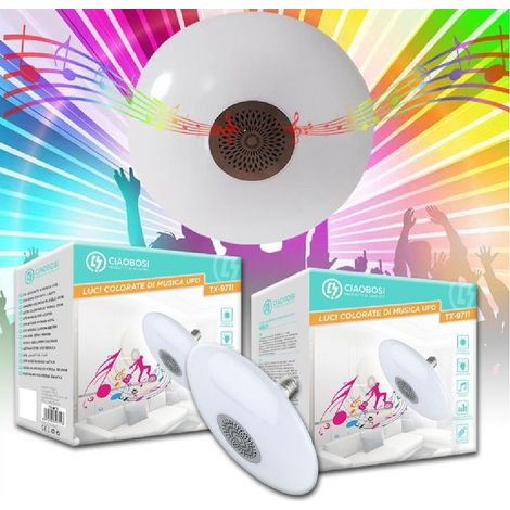 Ampoule Musicale Lumières Colorées Lampe Musicale E27 Ufo Bluetooth 5.0 Tx-9711 (1/5)