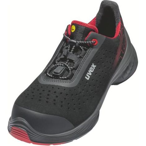 uvex Halbschuhe 1 G2 S1P schwarz rot Weite 14 Größe 51 (1/5)