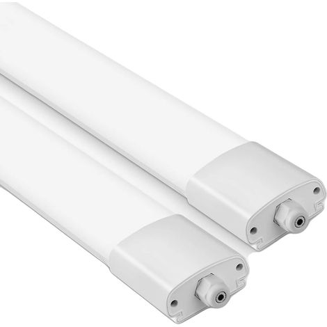 Lumière de salle de bain LED, étanche, design connectable, Paquet de 2, BLANC, 31-40W (1/2)