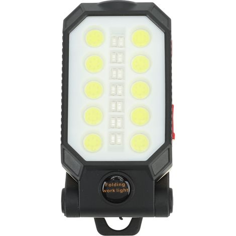 Lampe de chantier LED ultra lumineuse orientable aimantée IP66 rechargeable COB avec filetage 1/4 pour trépied (1/5)