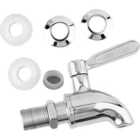 Ersatzhahn für Getränkespender, Fasszapfhahn, 16-mm-Ersatzhahn für Getränkespender, Wasser, Saft, Fassgärbehälter, Wein, Bier (1/4)