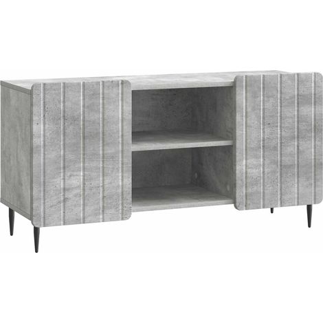 vidaXL Meuble TV Gris béton 102 x 34,5 x 52 cm Bois d'ingénierie