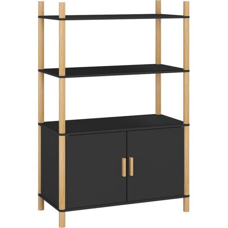 Credenza Nera 80x40x121 cm in Legno Multistrato vidaXL (1/5)