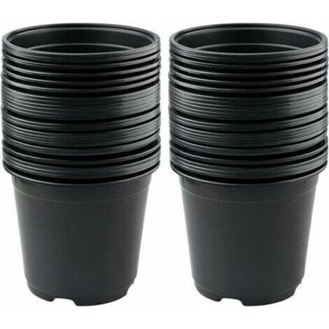 Pot De Fleurs - 15 cm - Plastique Souple - Trous De Drainage - Pour Semis Boutures Succulentes - Lot De 50 (1/4)