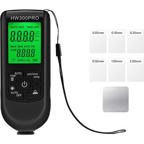 1 Testeur Épaisseur Peinture, Mesure 0-2000µm, Écran LCD Rétroéclairé, Précision 1µm, Pour Voiture Et Métal (1/5)