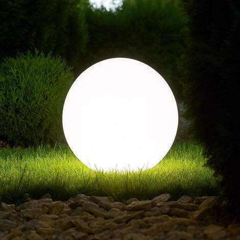 BEPER P207ILO226 Sfera Luminosa da Giardino LED RGB, Luce Bianca e Multicolore con Sensore Crepuscolare, Impermeabile IP44, Ricaricabile a Energia Solare con Picchetto per Esterni, Diametro 40 cm (1/5)