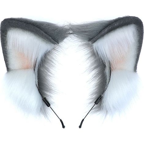 Stirnband – Tierohren-Stirnband – Verstellbares Kunstfell-Cosplay-Accessoire – Für Halloween, Kostümpartys und Karneval – 1 Stück (1/5)