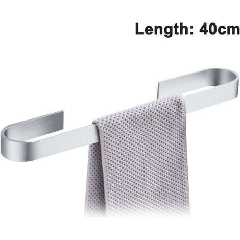 Portasciugamani a parete, senza bisogno di forare, 40/50 cm – Montaggio ultraveloce su piastrelle o specchi, ideale per bagni e cucine