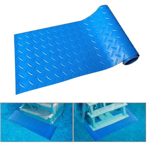 Tapis d'échelle de piscine antidérapant, revêtement de sécurité pour marches de piscine de taille moyenne, protection pour liner et escaliers (1/5)