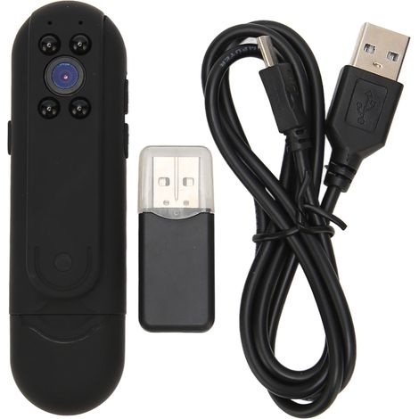 Caméra cachée L8 à clipser pour visser lors de conférences, petite caméra compacte 1080p avec enregistrement audio en boucle et horodatage, caméra de poche personnelle (1/5)