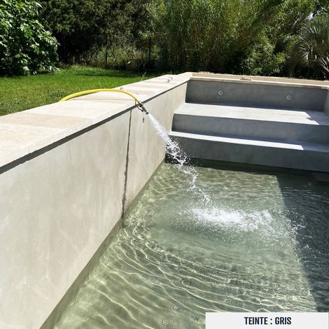 Arcane Industries – Enduit d'étanchéité piscine béton 25 kg – Résistant à la contre-pression – Application sur supports humides – Non toxique, imperméable