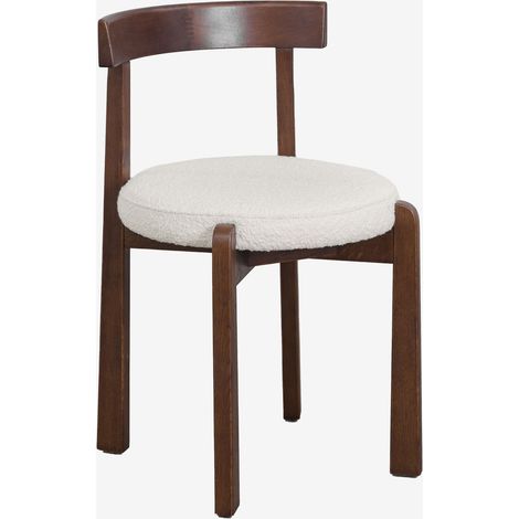 Confezione da 2 sedie da pranzo in legno di rovere e rivestimento Manila SKLUM            