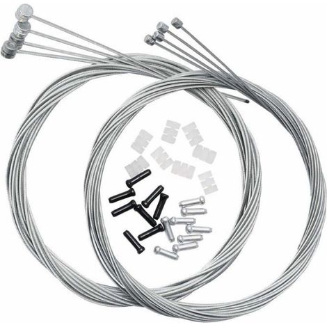 Kit Câble Frein VTT - Compatible Shimano SRAM - Pour Vélo Tout Terrain et Route - Argenté - 70 cm