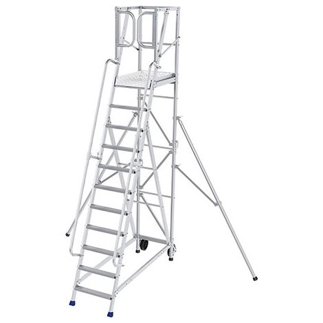 Scaletta professionale de 11 gradini - altezza massima di lavoro 4.75m - ER11R