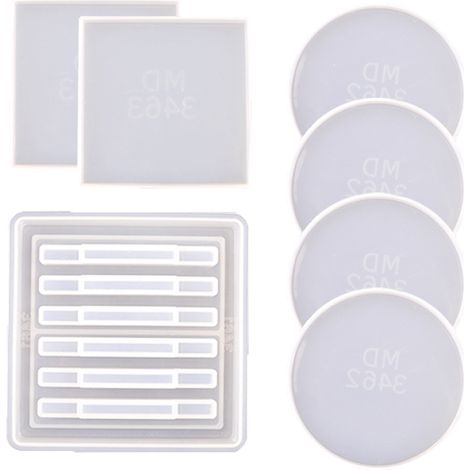Moule À Sous-Verre - Moule À Résine Souple Avec Support Inclus - Pour Création D'Objets Décoratifs En Résine Époxy - Lot De 1