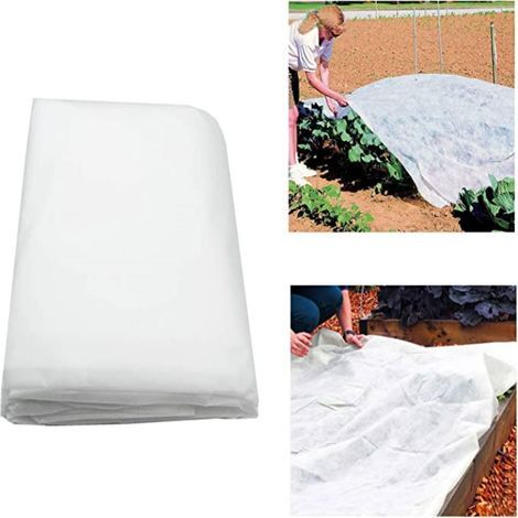 Rollo de tela polar de invierno - 2 x 10 m - 30 g/m² - Blanco (1/5)
