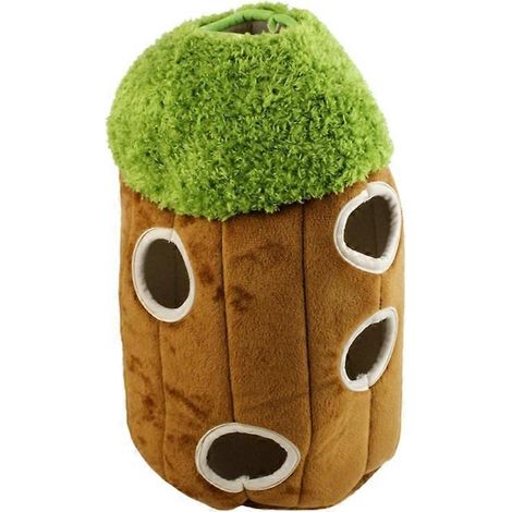 Plüsch-Versteckspiel für Hunde, Terrier-Puzzlespiel, quietschende Waldtiere, Baumhöhle 35 cm. (1/4)