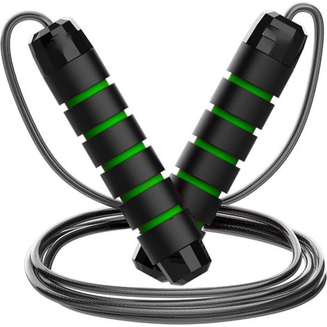Corde à Sauter - Longueur Réglable Jusqu'à 2,9 M - Poignées Antidérapantes - Pour Entraînement Cardio et Fitness - 1 Pièce
