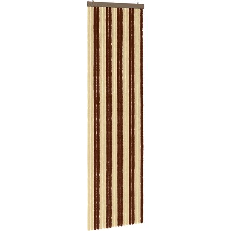 vidaXL Tenda per insetti in chenille Marrone e Beige 56 x 200 cm