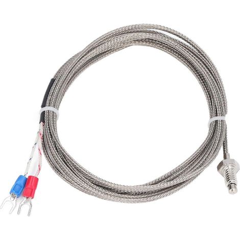 Thermoelement 3 Meter M6 Zoll Schraube 0℃ bis 400℃ Temperatursensor Thermoelement für Kunststoffmaschinen