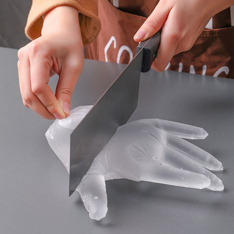 Gants de cuisine jetables en TPE épais, résistants et transparents, de qualité alimentaire, pour la cuisson au four, taille M