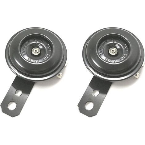 Klaxons Électriques Universels pour Moto, Étanches, Ronds, Puissants, 12 V, 1,5 A, 105 DB. (1/2)
