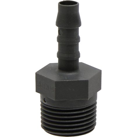 Raccord de tuyau en PVC, filetage extérieur 1/2" diamètre 13 mm, longueur 56 mm, raccord pour tuyau d'irrigation goutte à goutte (1/2)