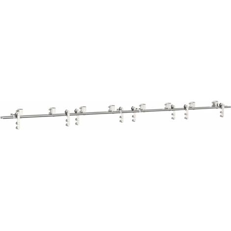 Maison Exclusive - Kit de herrajes para puerta corredera 366 cm a