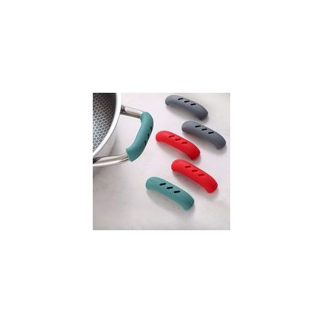 3 ensembles housses de poignée en silicone résistantes à la chaleur et à l'usure pour casserole en argile, cuit-vapeur, soupe, bouilloire, cuisinière, cuisine (1/4)