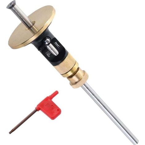 Trusquin de traçage avec rouleau - Compatible bois tendres/durs + tournevis + verrou sécurité - Micro-réglage précis - Pour menuiserie et bricolage - Artisans et Hobbysites (1/4)