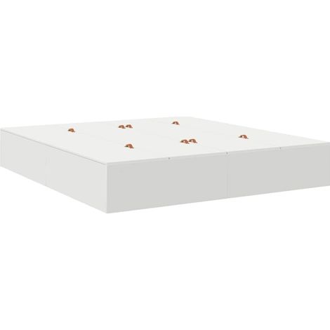 vidaXL Struttura letto con contenitore con porta Bianco 180 x 200 cm (1/5)