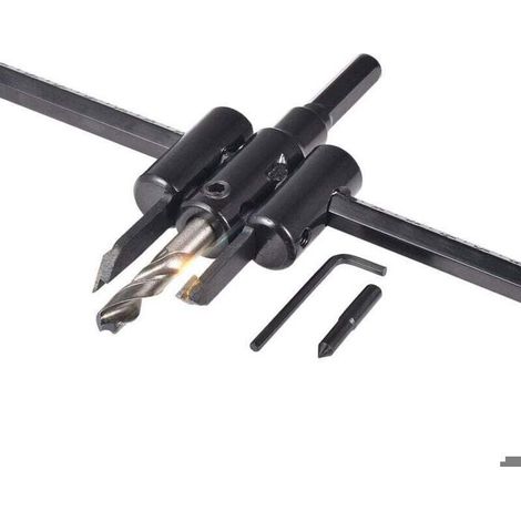 Kit de scie circulaire réglable 30 mm-300 mm, foret à plaques de plâtre, scie circulaire, outils de bricolage pour travaux de plaques de plâtre (1/4)
