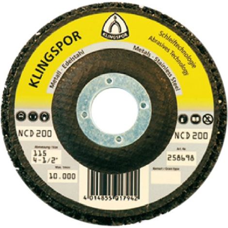 Disco para limpieza o amoladura 115x22,2mm Klingspor