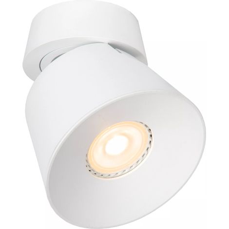 Spot soffitto bianco tondo Ø10 orientabile GU10 40W (1/4)