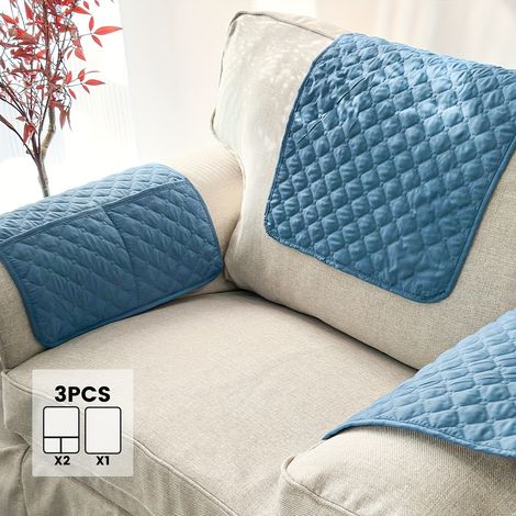 Housses pour canapés modulables, Housse d'accoudoir de canapé avec poches, Housse de tête allongée, Protecteur de meubles matelassé et anti-dérapant, Housse pour fauteuil adaptée aux animaux (1/5)