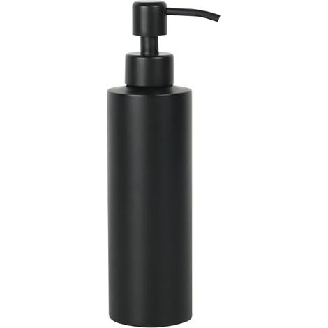 Distributeur de Savon Noir, Bouteille à Pompe Distributrice de 350ml Facile à Presser, Distributeurs de Savon et de Lotion en Métal Antirouille (1/5)