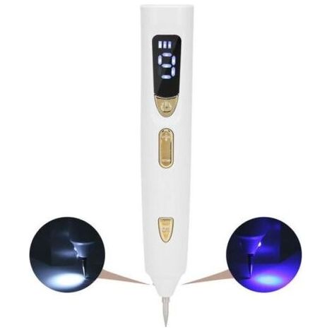 VURAHOME - Stylo pour éliminer les grains de beauté et les taches brunes, 9 vitesses, pour éliminer les taches de rousseur et les verrues,