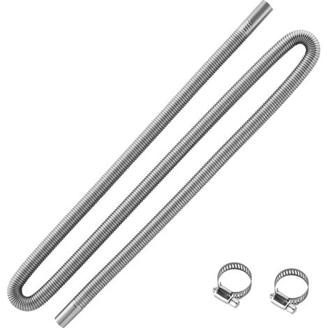 VEVOR Abgasrohr Standheizung flexibler Abgasschlauch 198 cm für Auto-Dieselheizung mit 2 Klemmen, Edelstahl Auspuffrohr mit Φ 25 mm Querschnitt für 2 kW / 5 kW / 8 kW Dieselheizungen Lufterhitzer (1/5)