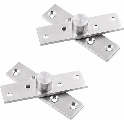 Charnières pivotantes invisibles à rotation 360° (lot de 2) pour portes en bois (haut et bas), charnières renforcées pour portes de placard et fenêtres. (1/5)