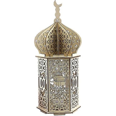 Lampe bougie LED en forme de lune pour la décoration intérieure du Ramadan et de l'Aïd al-Fitr