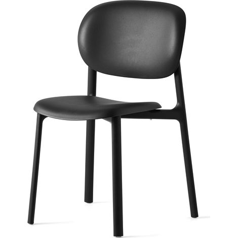 Chaise Zero. Couleur Noire, polypropylène recyclé 100% (1/5)