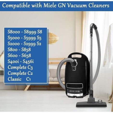 Lot de 24 aspirateur pour Miele Gn 3D Classic C1 Complete C2 C3, S227, S400i, S600, S800 Airclean 3d efficacité sacs à poussière remplacer Miele Gn aspirateur sac à poussière partie (1/3)
