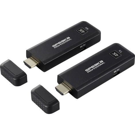 SpeaKa Professional SP-TR-450 Kit trasmissione segnali HDMI senza fili 50 m 2.4 GHz, 5 GHz 3840 x 2160 Pixel LED Displa (1/5)