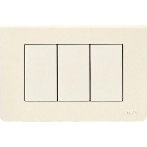 Ave placca 3 moduli bianca in tecnopolimero bianco 45p63 (1/3)