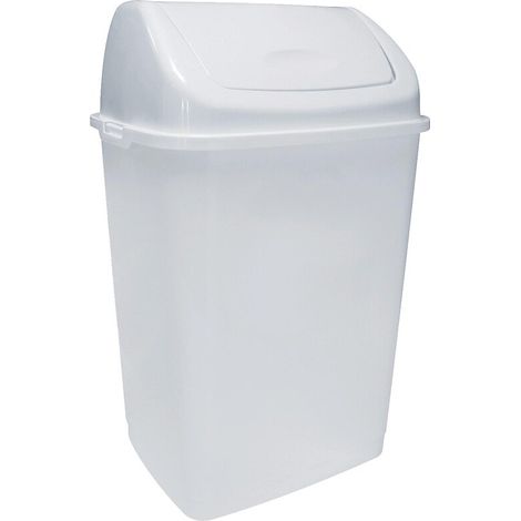 Rossignol – Poubelle à pédale 50 L – Couvercle amovible – Polypropylène – Fixation murale possible (1/2)