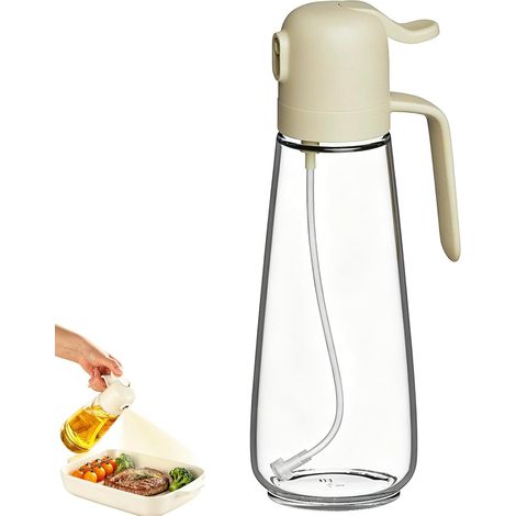 Öl-Sprühflasche aus Glas 500ml, für Kochen, Backen und Grillen, Weiß (1/5)