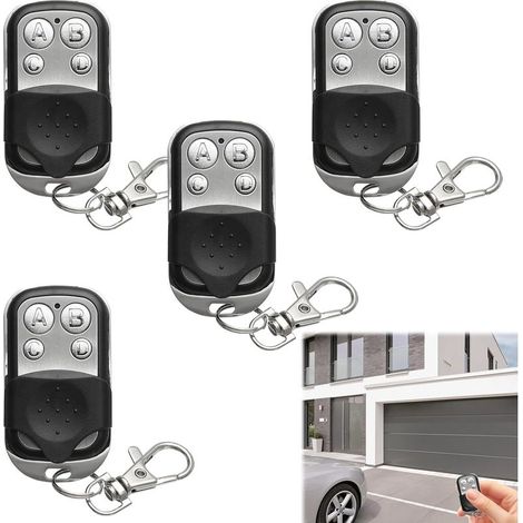 - Telecomando universale - 433,92 MHz - 4 pulsanti programmabili - Controllo motore per porta del garage e cancello - Nero (1/5)
