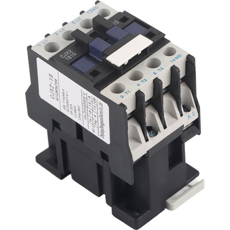 Contacteur électrique industriel 18 A CA, normalement ouvert, haute sensibilité, forte conductivité, ignifugé, 110 V CA (1/5)